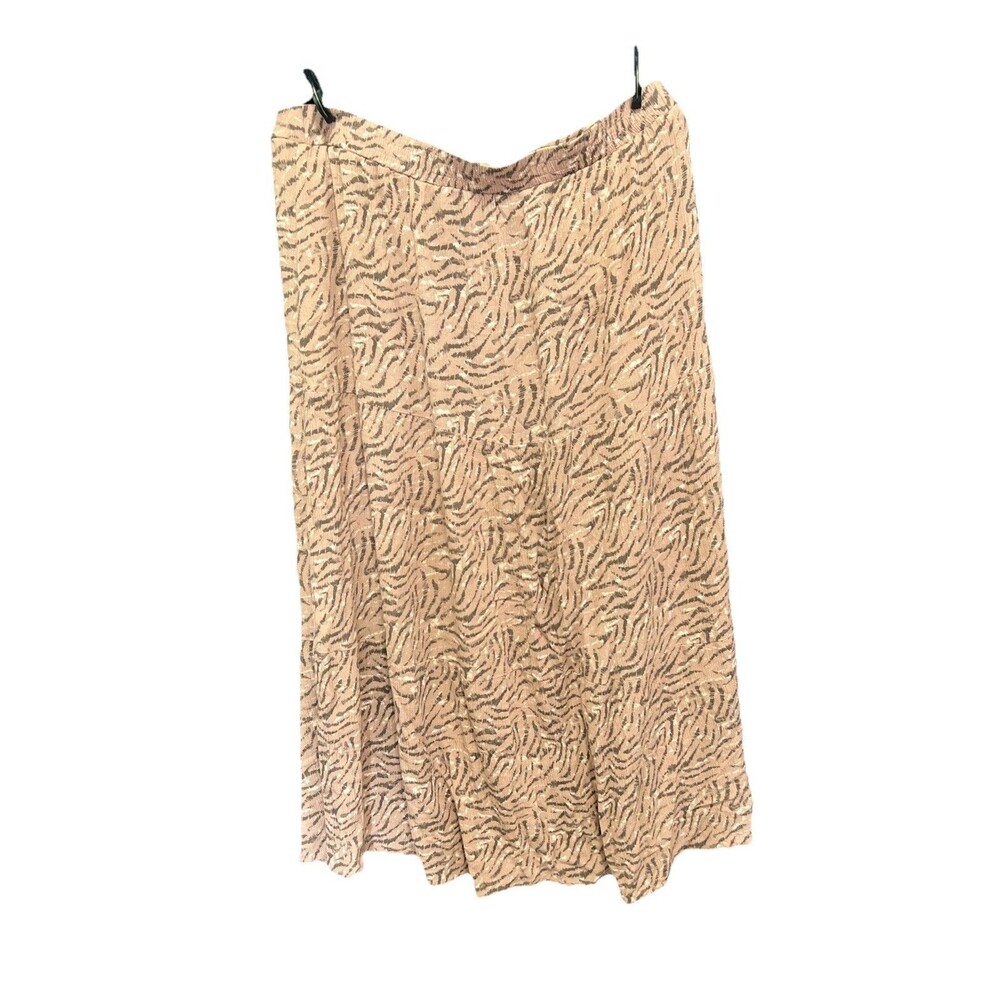 Y2K Women's Midi Skirt Pink Animal Print Size XL Late 90s PNW - Picture 3 of 4